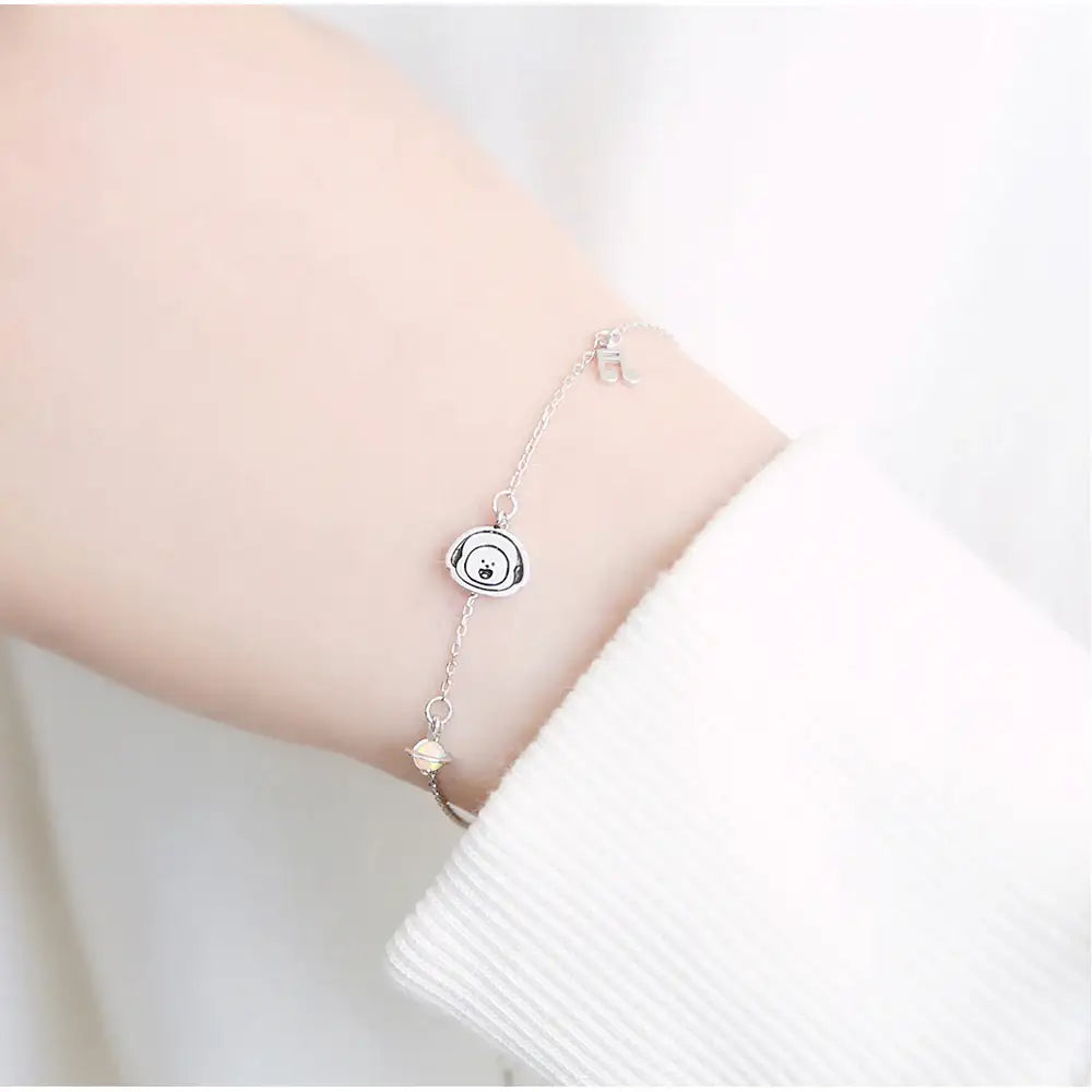 BT21 x OST - Chimmy Silver Bracelet - OST - Bracelets - Harumio