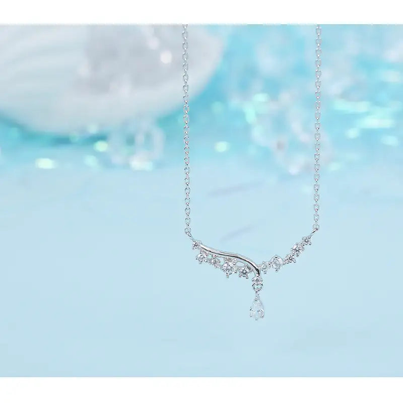 CLUE - Sunshine Crystal Silver Necklace - CLUE - Jewelry - Harumio