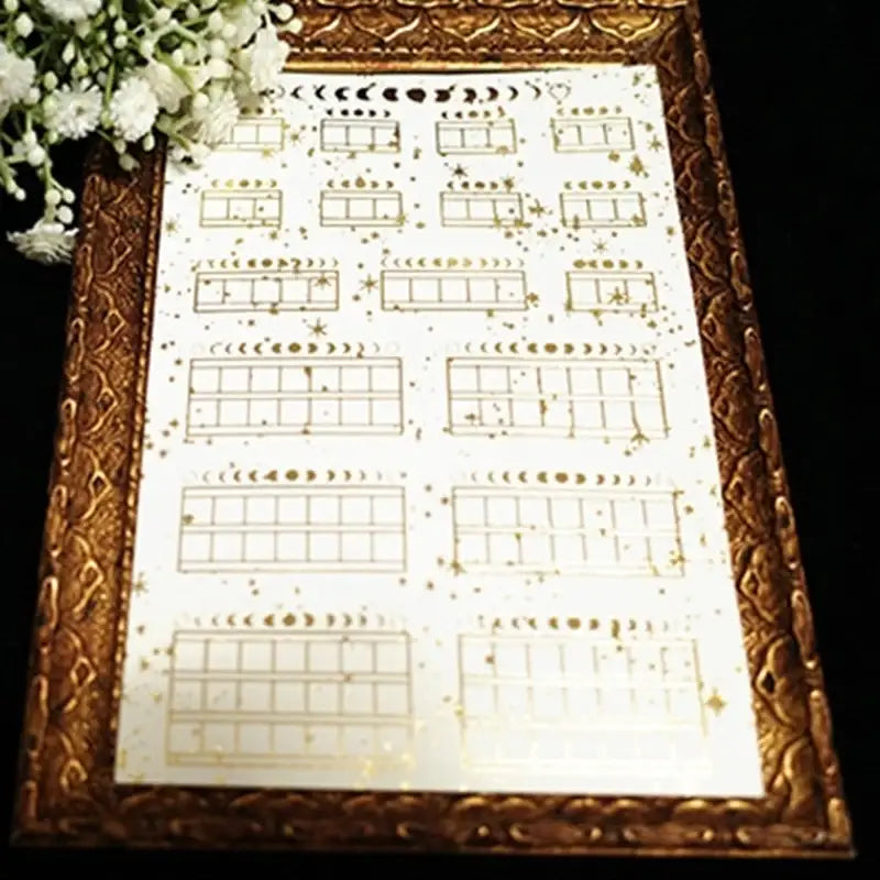 Libet - Moon Gold Foil Manuscript Sticker - Libet - Stationary - Harumio