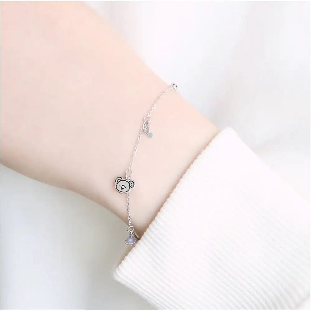 BT21 x OST - Koya Silver Bracelet - OST - Bracelets - Harumio