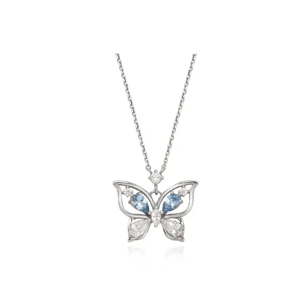 CLUE - Blue Summer Dream Silver Necklace - CLUE - Jewelry - Harumio