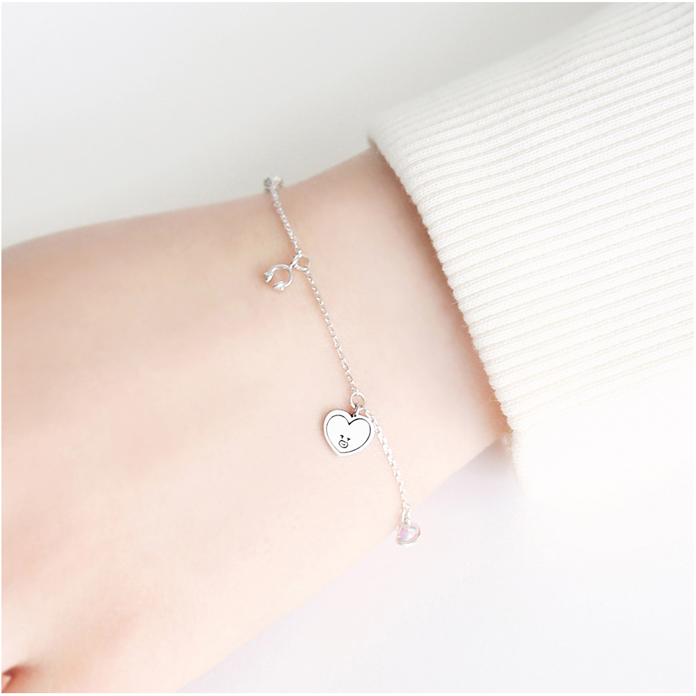 BT21 x OST - Tata Silver Bracelet - OST - Bracelets - Harumio