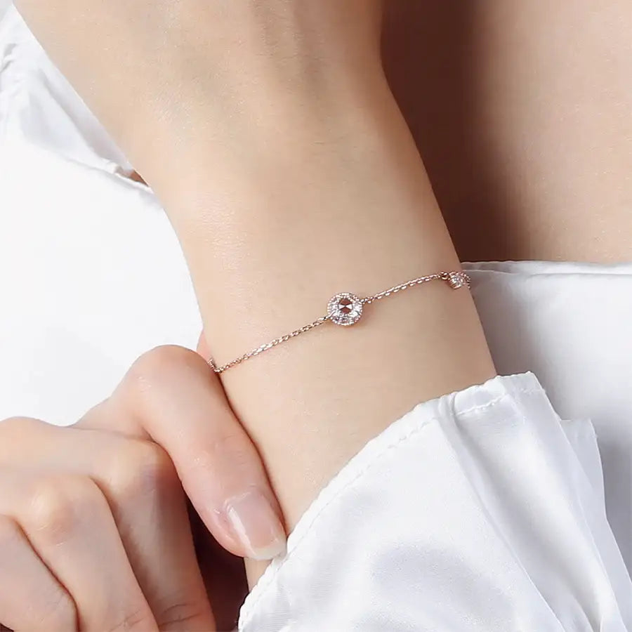 CLUE - Shining Point Cubic Chain Silver Bracelet - CLUE - Accessories - Harumio