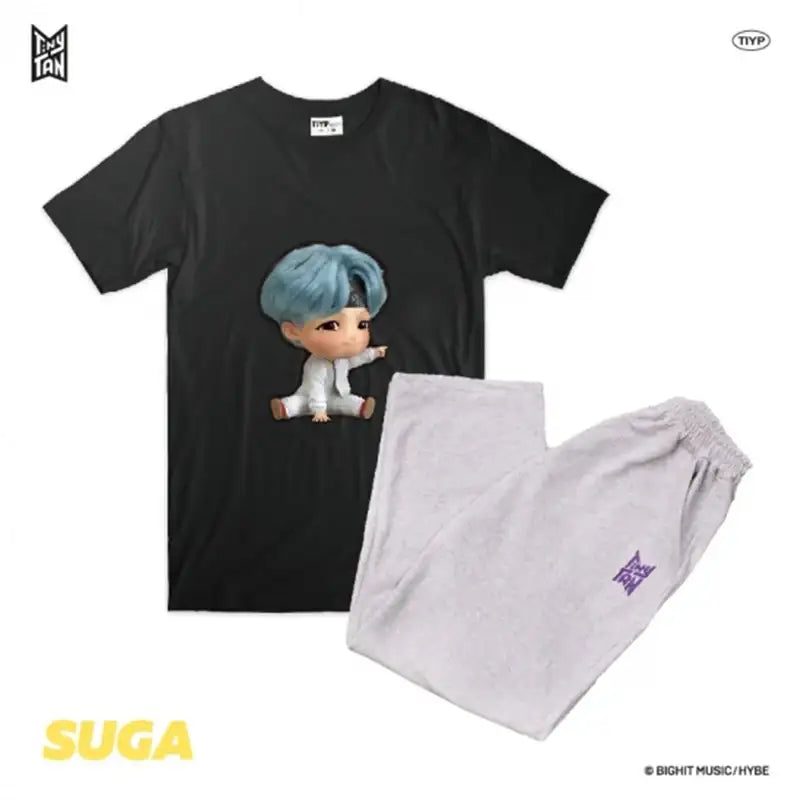 BTS - TinyTAN x TIYP - 3D Black Pajama - BTS - Clothing - Harumio
