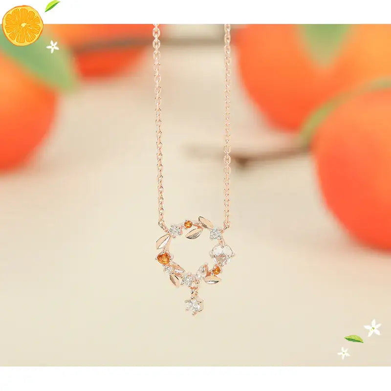 CLUE - Jeju Tangerine Silver Necklace - CLUE - Jewelry - Harumio