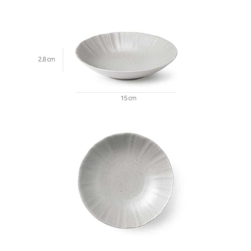 KwangJuYo - Seashell Series Lily Gray Tableware Set (12 pcs)