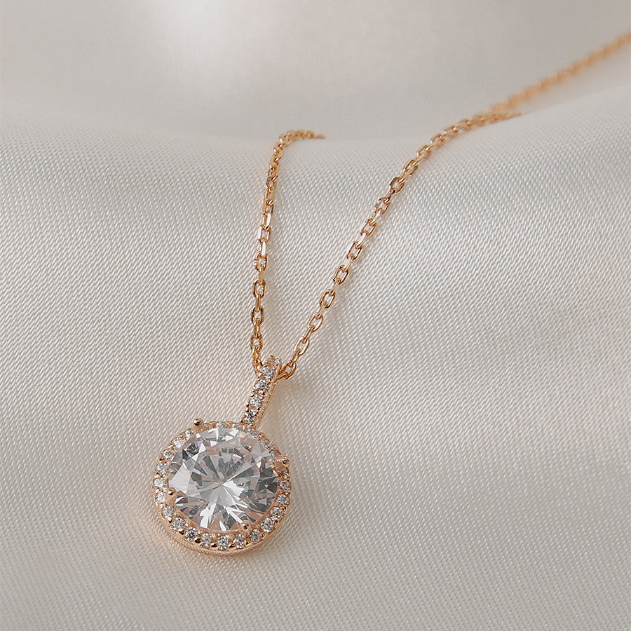 CLUE - Pure Crystal Rose Gold Necklace