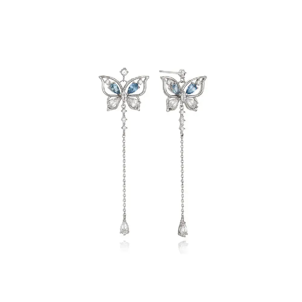 CLUE - Butterfly Blue Summer Dream Earrings - CLUE - Jewelry - Harumio