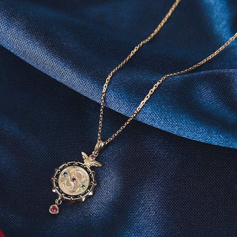 Saint Tail x Clue - Sherlock's Medallion 10k Gold Necklace - CLUE - Jewelry - Harumio