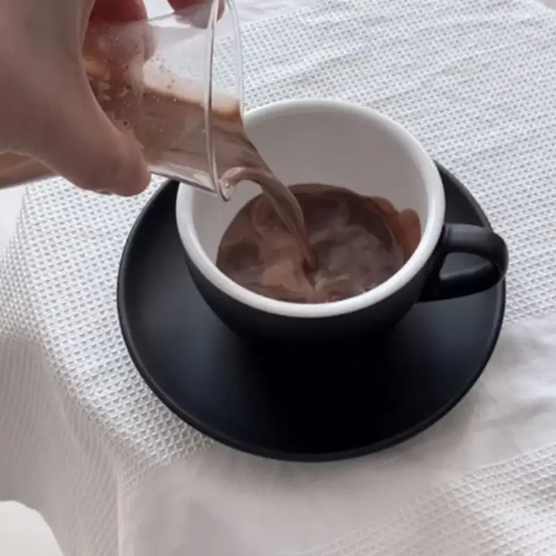Like A Cafe - Matte Black Coffee Cup & Saucer - Like A Cafe - Home & Living - Harumio