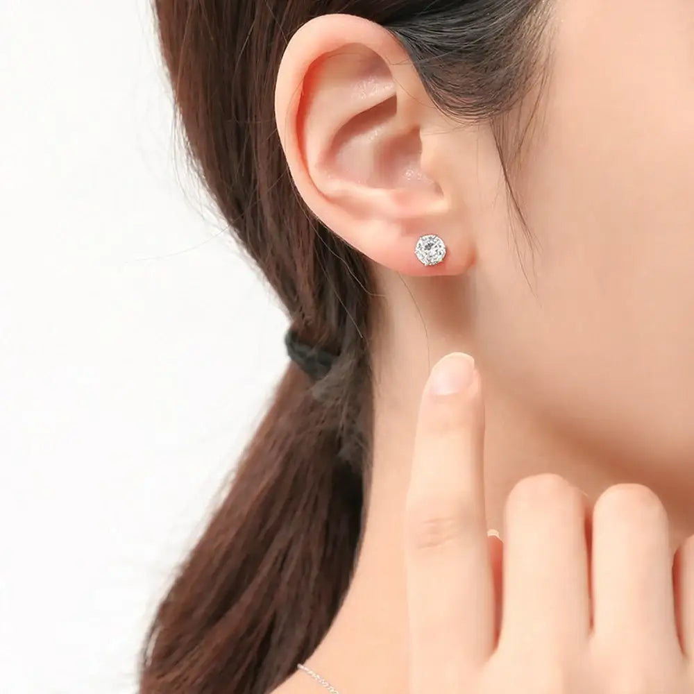 OST - 1ct Solitaire Women's Earrings - OST - Jewelry - Harumio