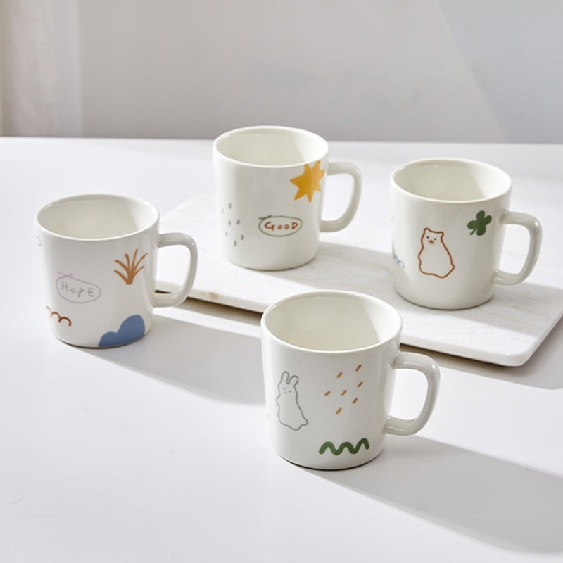 Korean Little Buddy Pom Pom - Mug 4P Set