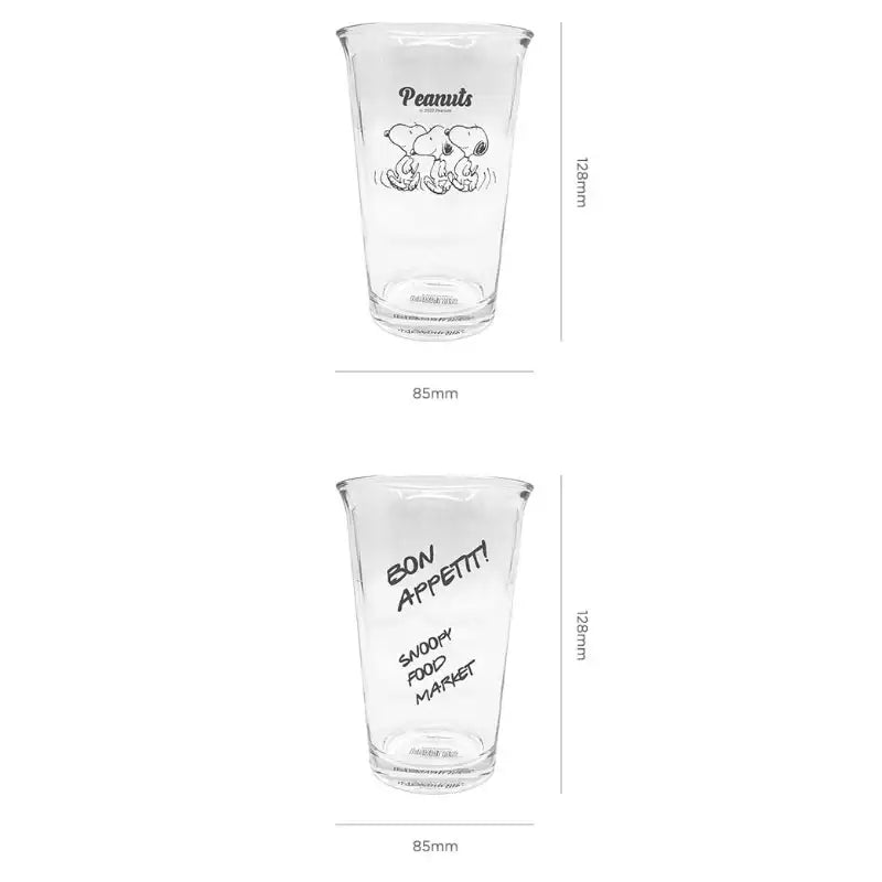 Bo Friends x Peanuts - Snoopy Glass Cup Set - Bo Friends - Glass Cup - Harumio
