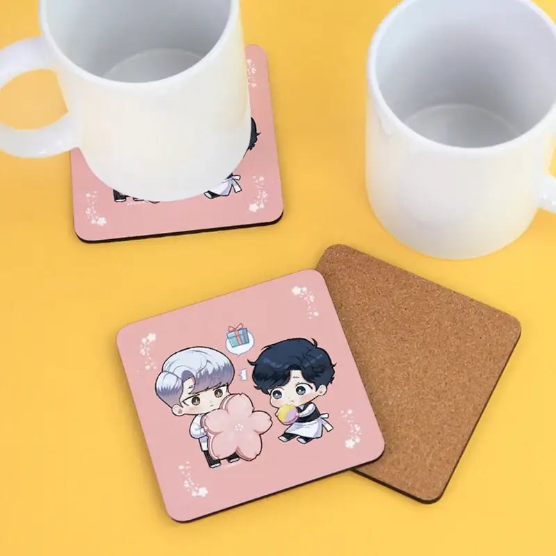 Cherry Blossoms After Winter - Cork Coaster - Webtoon Shop - Coasters - Harumio