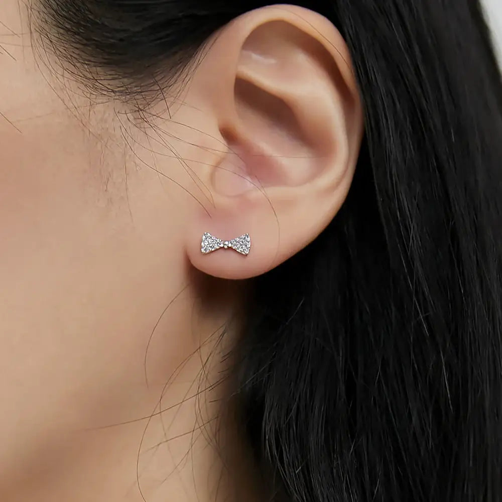 OST - Petite Silver Ribbon Earring - OST - Jewelry - Harumio