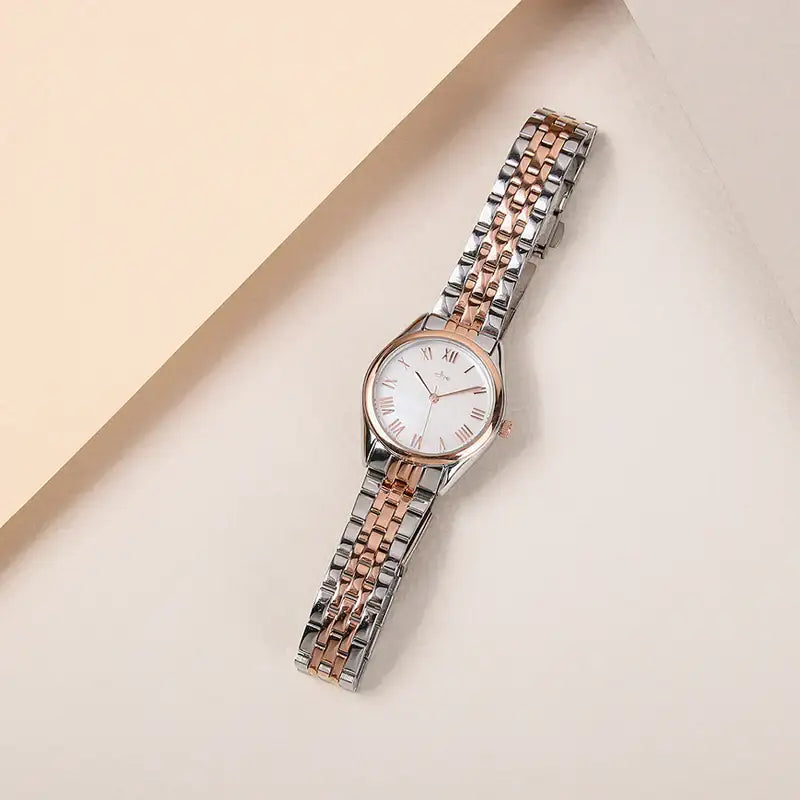 CLUE - Roman Mother-of-Pearl Two-Tone Silver Metal Watch - CLUE - Watches - Harumio