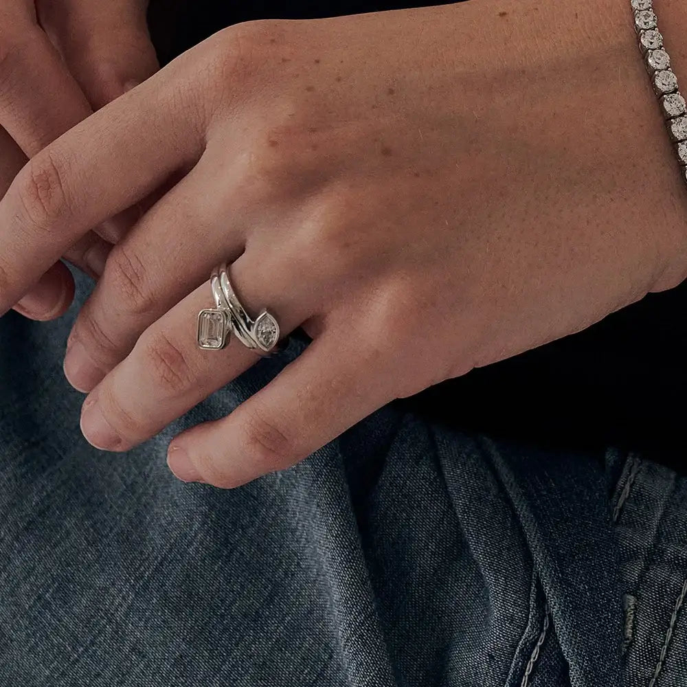 OST - EarthQ Marquis Silver Ring - OST - Jewelry - Harumio