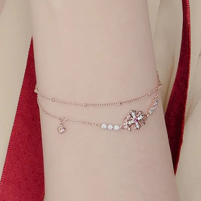 Saint Tail x Clue - Cross Wing Silver Bracelet - CLUE - Jewelry - Harumio