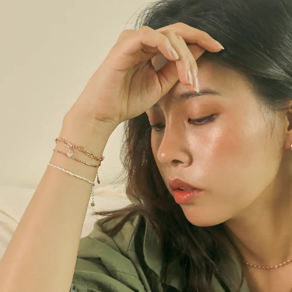 CLUE - Double Rope Layered Integrated Silver Bracelet - CLUE - Jewelry - Harumio