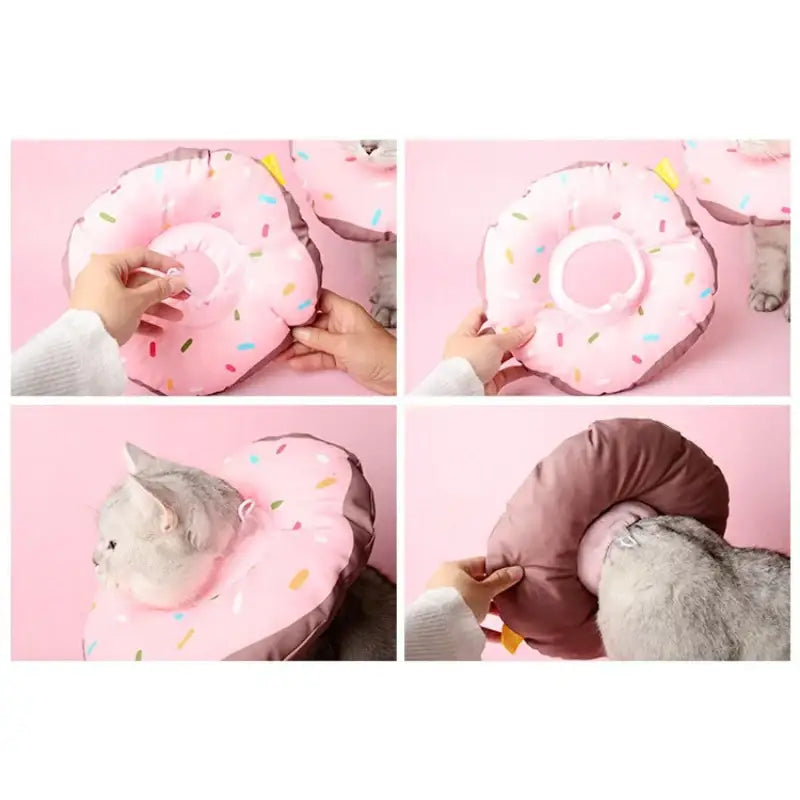Yog!ssw - Pet Pinky Donut Neck Collar - Jungle Monster - Pet - Harumio