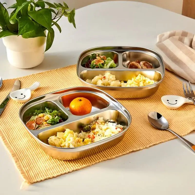 Korean ON - 3-Compartment Plate 2P Set - Modern House - Plates - Harumio