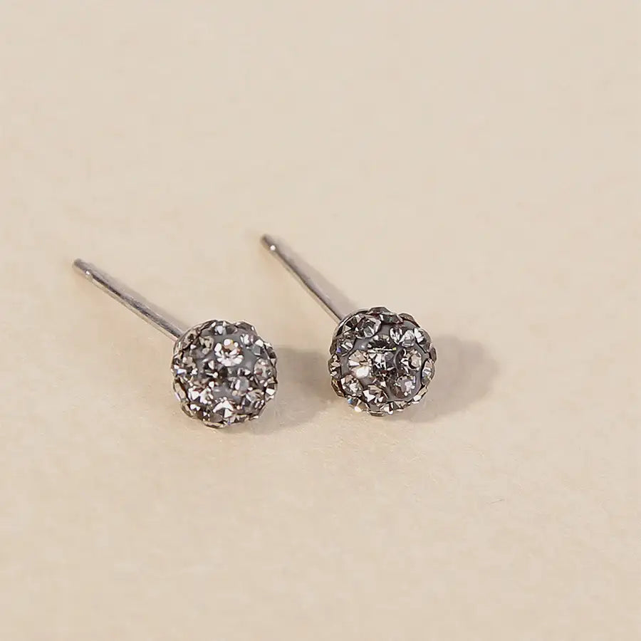 CLUE - Simple Cubic Ball Silver Earrings - CLUE - Jewelry - Harumio
