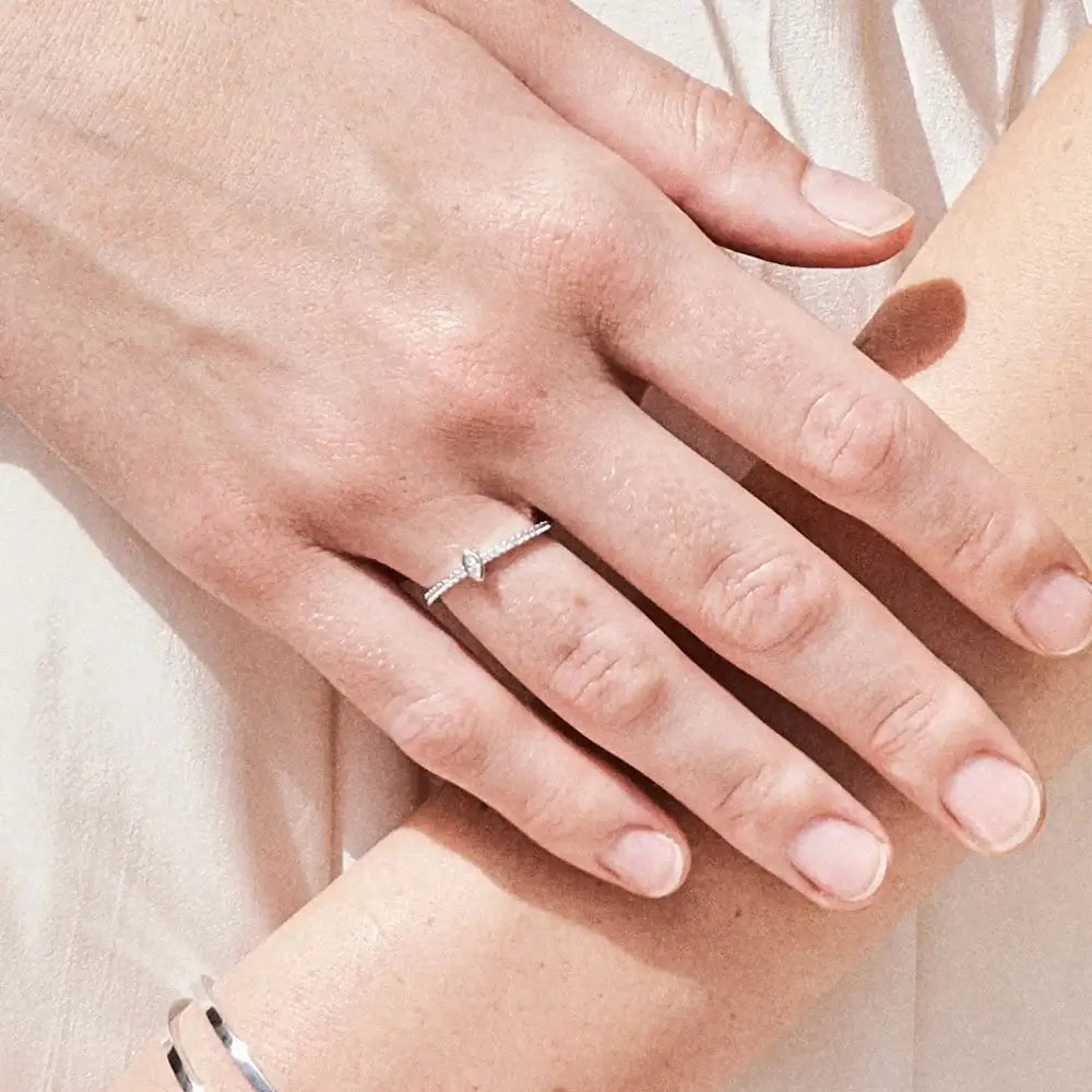 OST - Mini White Stone Ring - OST - Jewelry - Harumio
