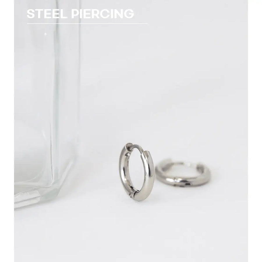 OST - Volume Steel One Touch Ring Earring - OST - Jewelry - Harumio