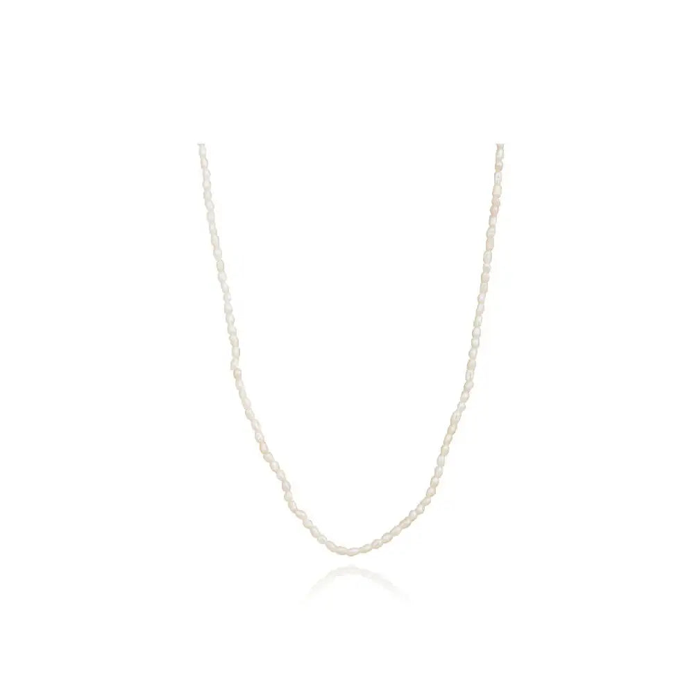 CLUE - Basic Freshwater Pearl Silver Necklace - CLUE - Jewelry - Harumio