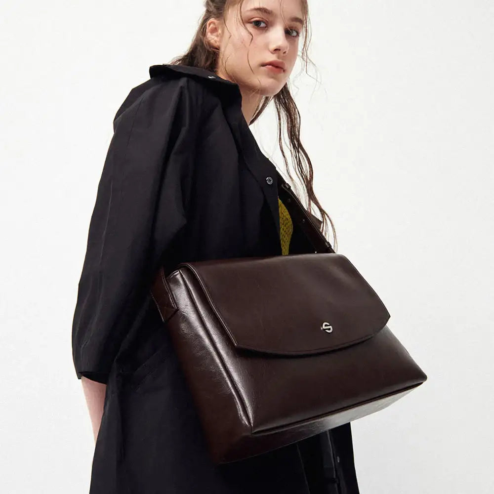 Semicode - Crinkle Choco Brown Capture Bag (Inspired by Extraordinary Attorney Woo) - Semicode - Bag - Harumio