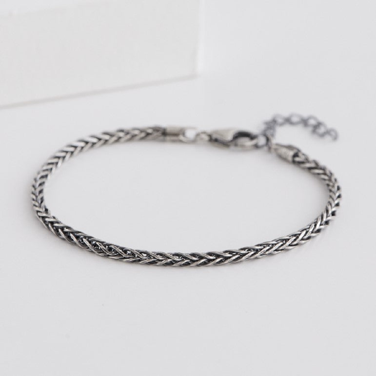 CLUE - Cutting Chain Couple Silver Bracelet
