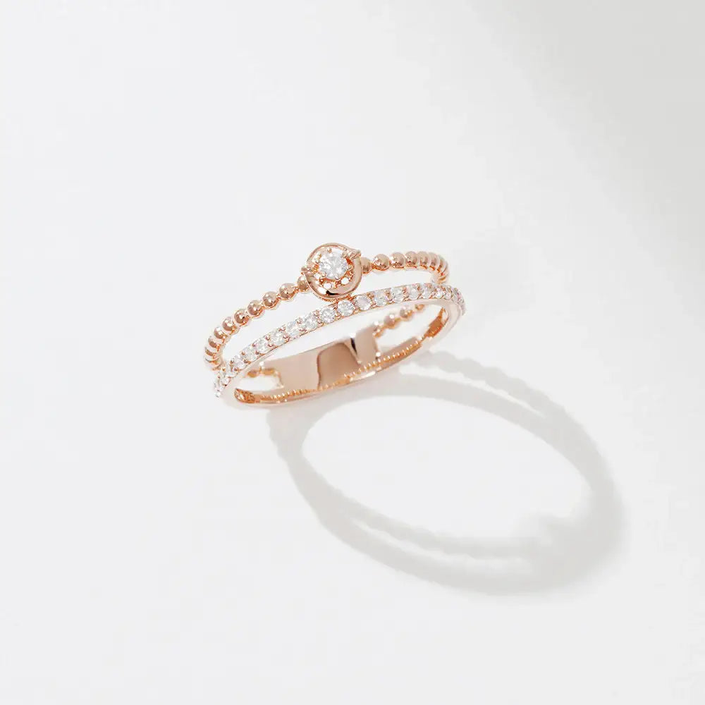 OST - Lucky Lock Horseshoe Double Silver Ring - OST - Jewelry - Harumio