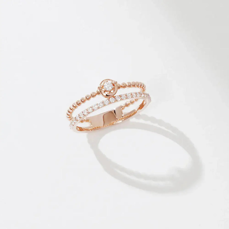 OST - Lucky Lock Horseshoe Double Silver Ring - OST - Jewelry - Harumio
