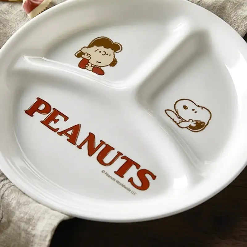 Corelle x Peanuts - Snoopy Friends - Small Divided Plate - Modern House - Tableware - Harumio