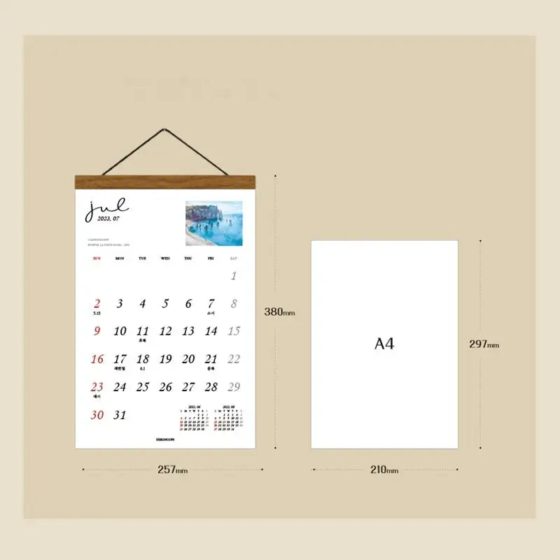 Designoops - 2023 Wood Wall Calendar - Henri Matisse Monet B4 - Designoops - Calendar - Harumio