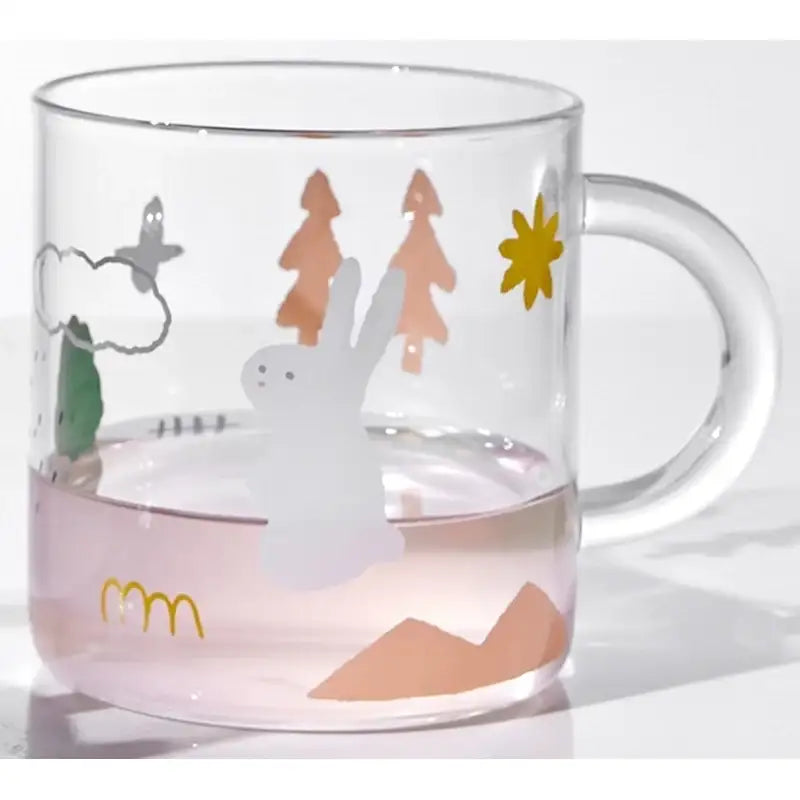 Korean ON Little Buddy - Glass Mug Set 2P - Modern House - Tableware - Harumio