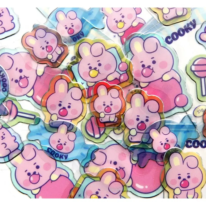 BT21 x Monopoly - Baby Flake Sticker Pack JELLY CANDY - BT21 x Monopoly - Stationary - Harumio