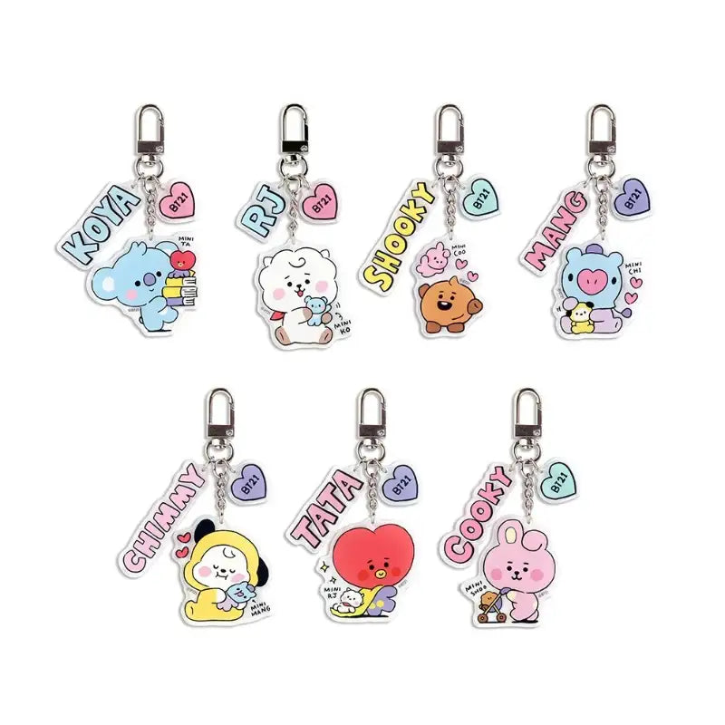 BT21 x Monopoly - Baby Acrylic Keyring LITTLE BUDDY - BT21 x Monopoly - Accesories - Harumio