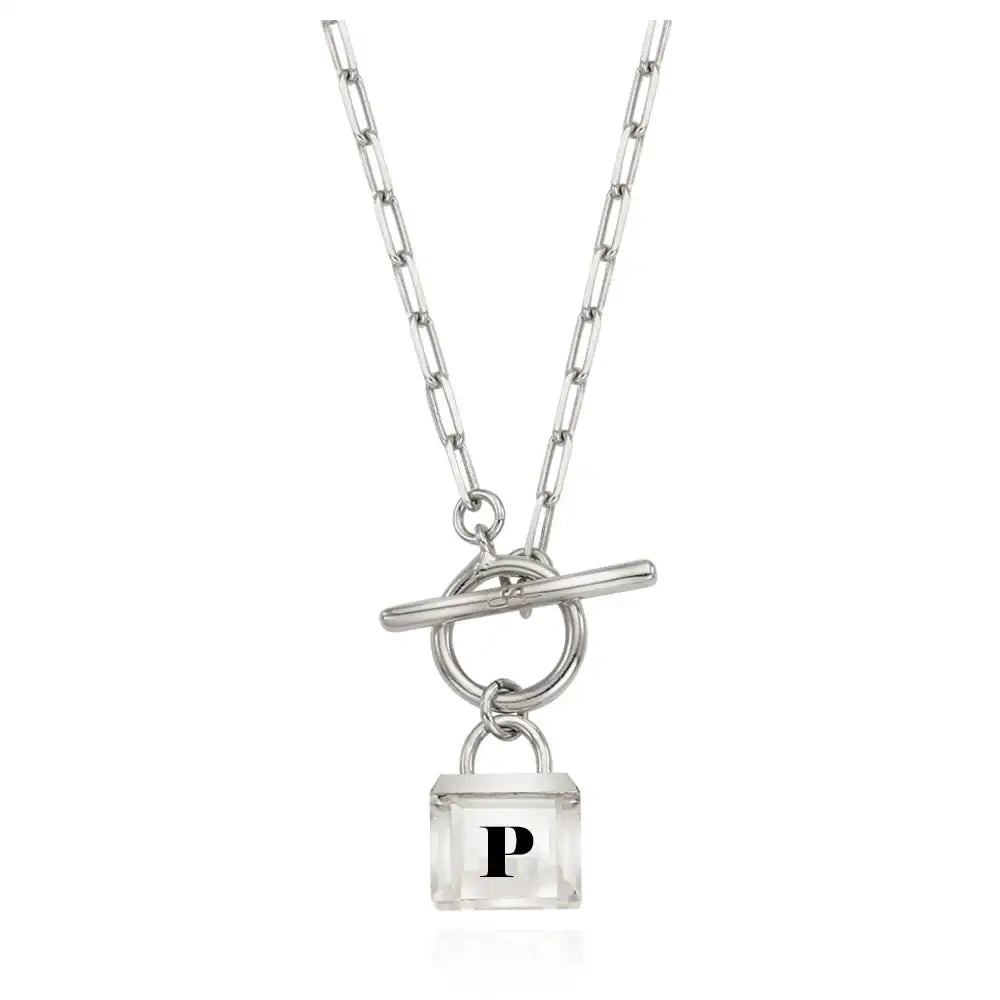 OST - Transparent Lock Toggle Bar Necklace - OST - Jewelry - Harumio