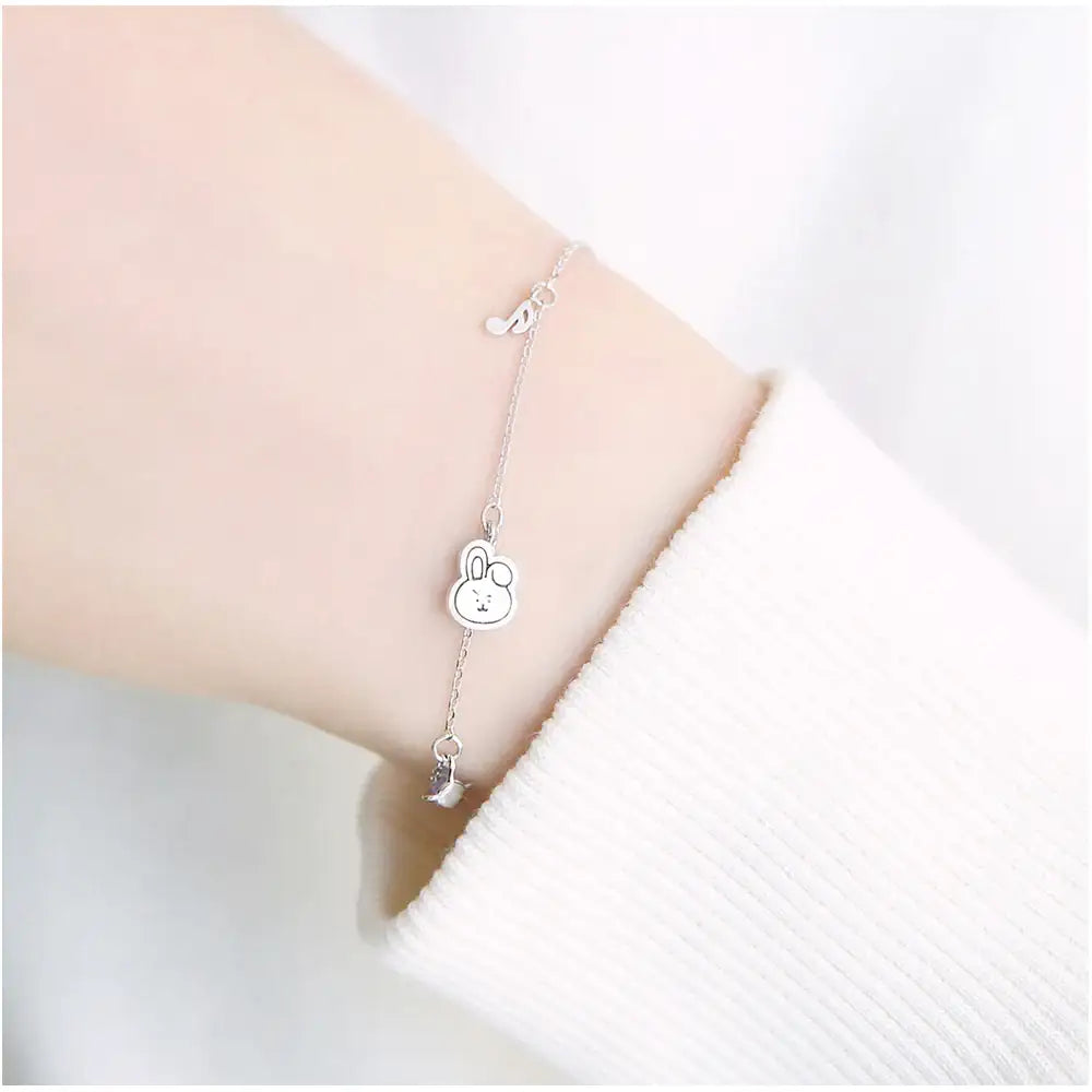 BT21 x OST - Cooky Silver Bracelet - OST - Bracelets - Harumio