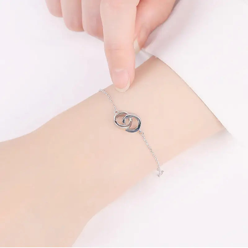 CLUE - Double Coin Silver Bracelet - CLUE - Jewelry - Harumio