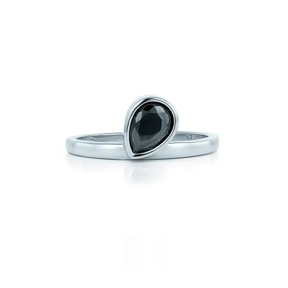OST - EarthQ Pure Drop Black Ring - OST - Jewelry - Harumio