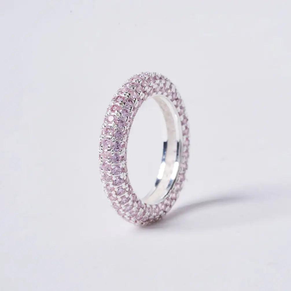 OST - POPTS Collection Dazzling Pink Voluminous Silver Ring - OST - Jewelry - Harumio
