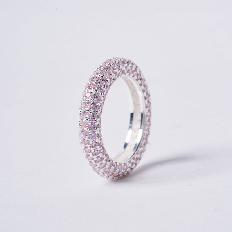 OST - POPTS Collection Dazzling Pink Voluminous Silver Ring
