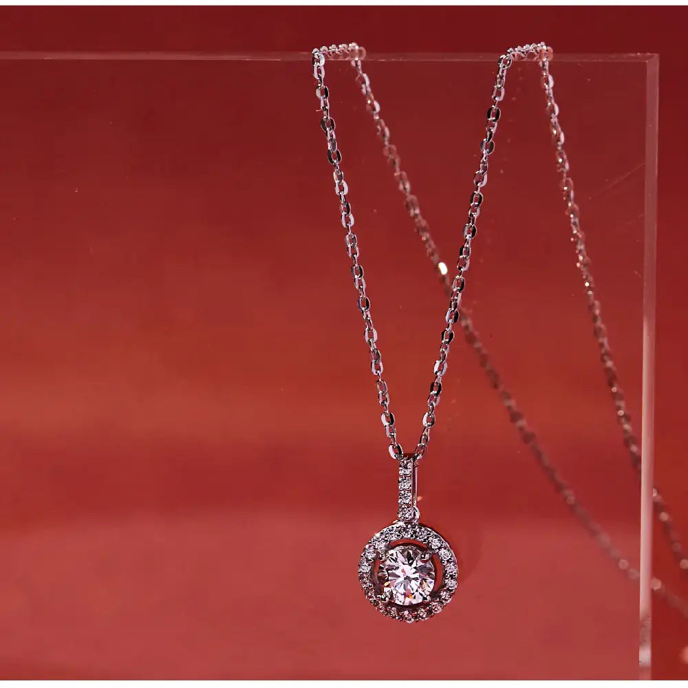 CLUE - Carat Collection Sparkle Diamond Silver Necklace - CLUE - Jewelry - Harumio