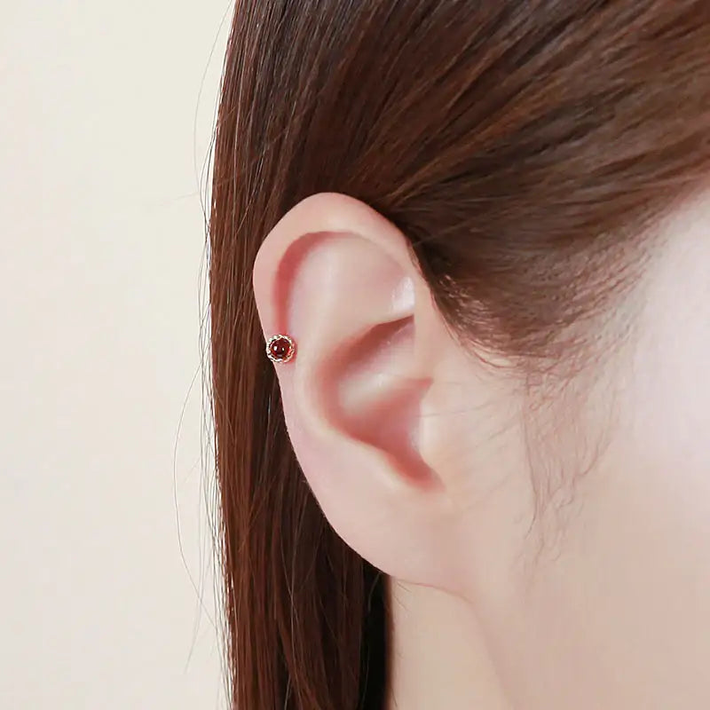 CLUE - Red Spear 14K Gold Ear Pierce - CLUE - Jewelry - Harumio