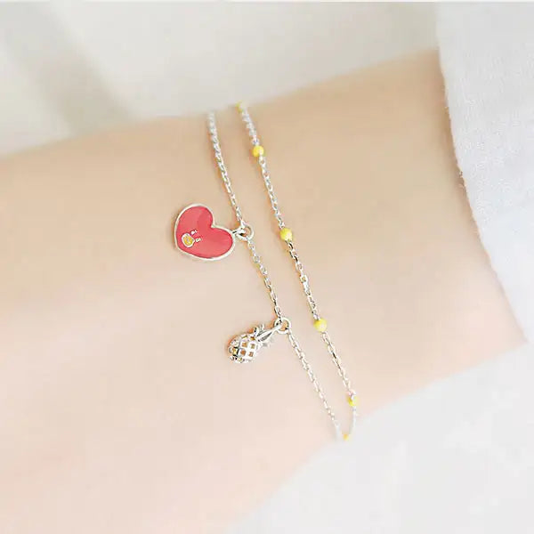 BT21 x OST - Silver Bracelet Ver. 2 - Tata - BT21 - Bracelets - Harumio