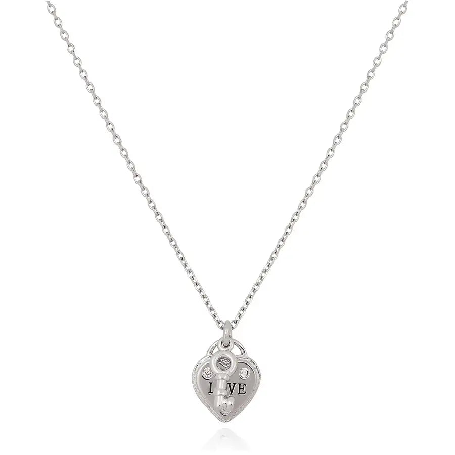 CLUE - Unlocked Heart Silver Necklace - CLUE - Jewelry - Harumio