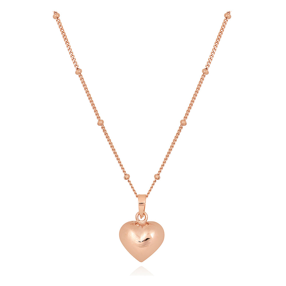 CLUE - Love Heart Rose Gold Necklace