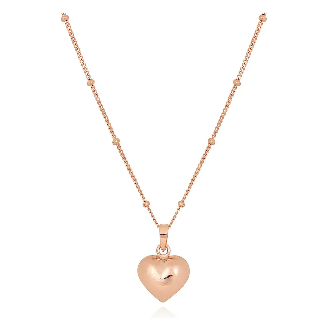 CLUE - Love Heart Rose Gold Necklace - CLUE - Jewelry - Harumio